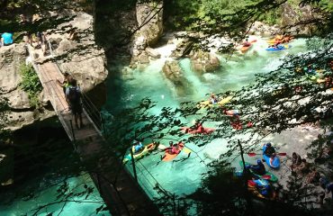 Defileul râului Soca din Slovenia